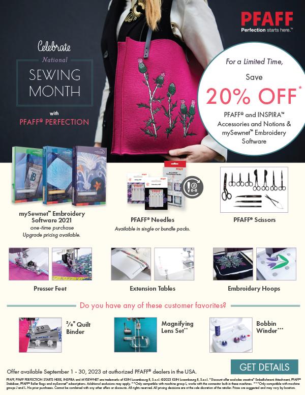 20% off Pfaff Accessories